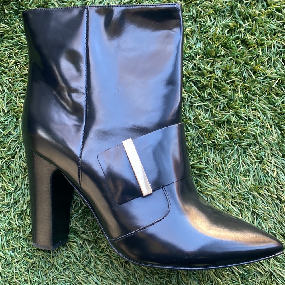 See by Chloe Patent Leather Gold Buckle Boots - Picture 3 of 14